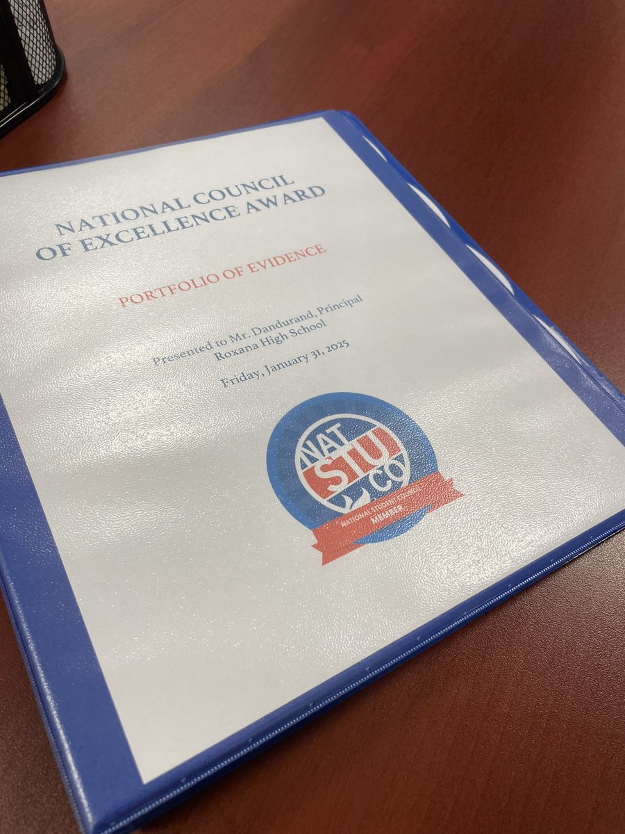 Today, <a href="/AMiller31/">Adam Miller</a> and I got to sit with <a href="/RHS_Shells/">Roxana High School</a> Student Council President, Meredith Pitchford and our STUCO sponsor Mrs. Gibson as they presented their portfolio showcasing their work demonstrating high standards of leadership, service, student voice, &amp; engagement! <a href="/NatStuCo/">National Association of Student Councils (NASC)</a>