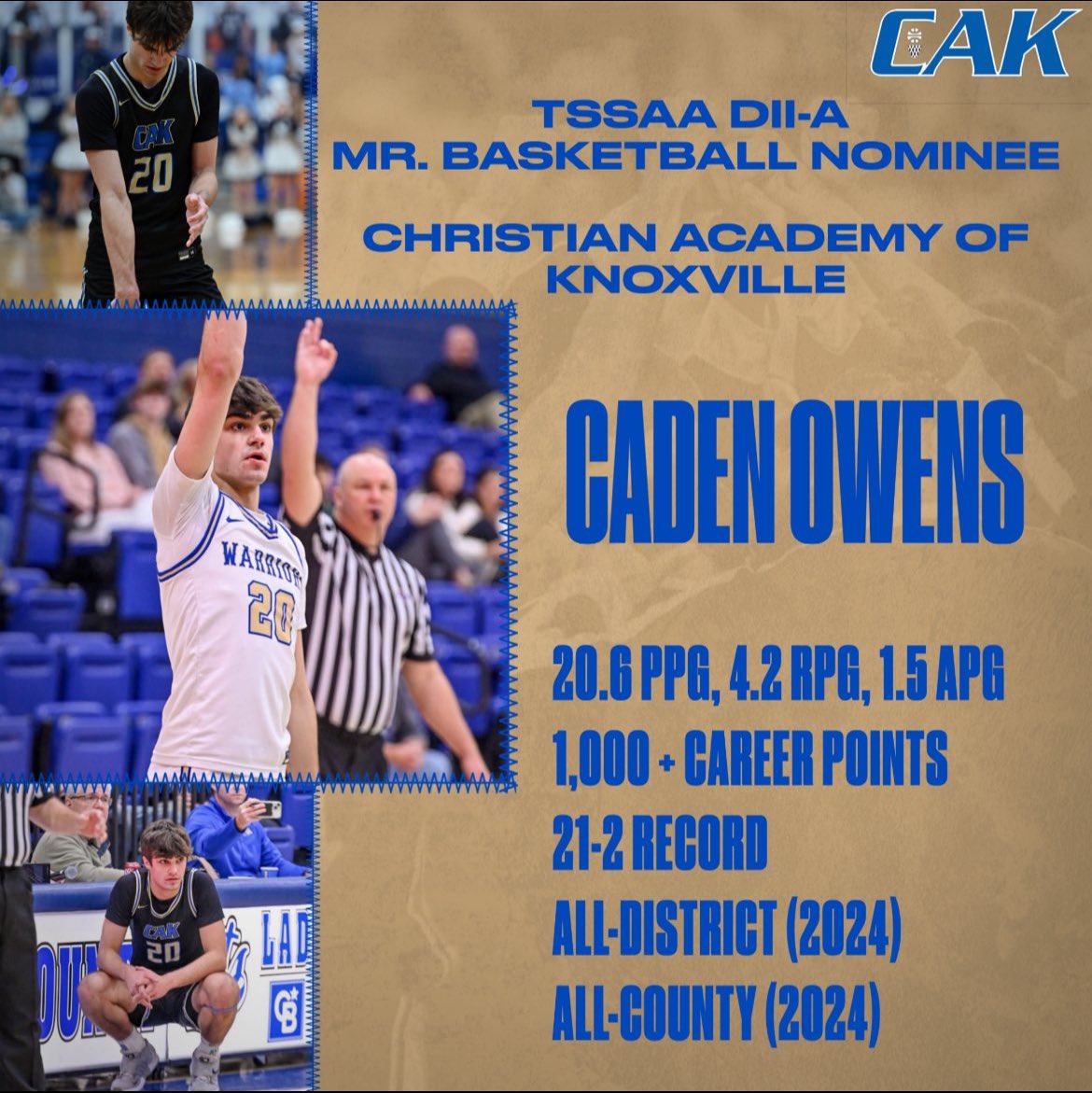 Caden Owens (@cadenowens09) on Twitter photo Coaches and Writers please consider me for Mr. Basketball nominations and votes
<a href="/cak_basketball/">CAK Men’s Basketball</a> <a href="/KevinMoses38/">Kevin Moses LLC</a> <a href="/5StarPreps/">5Star Preps</a> <a href="/TSSAA/">TSSAA</a> <a href="/PrepHoopsTN/">Prep Hoops Tennessee</a> <a href="/AndrewForce8/">Andrew Force</a> <a href="/BCATHOOPS/">BCAT</a> <a href="/HoopsRecruitTn/">HoopsRecruitTennessee</a> <a href="/615Preps/">615 Preps</a> <a href="/MainStreetPreps/">Main Street Preps</a> <a href="/coach_jdj/">J.D. Johnson</a> Coaches and Writers please consider me for Mr. Basketball nominations and votes
<a href="/cak_basketball/">CAK Men’s Basketball</a> <a href="/KevinMoses38/">Kevin Moses LLC</a> <a href="/5StarPreps/">5Star Preps</a> <a href="/TSSAA/">TSSAA</a> <a href="/PrepHoopsTN/">Prep Hoops Tennessee</a> <a href="/AndrewForce8/">Andrew Force</a> <a href="/BCATHOOPS/">BCAT</a> <a href="/HoopsRecruitTn/">HoopsRecruitTennessee</a> <a href="/615Preps/">615 Preps</a> <a href="/MainStreetPreps/">Main Street Preps</a> <a href="/coach_jdj/">J.D. Johnson</a>