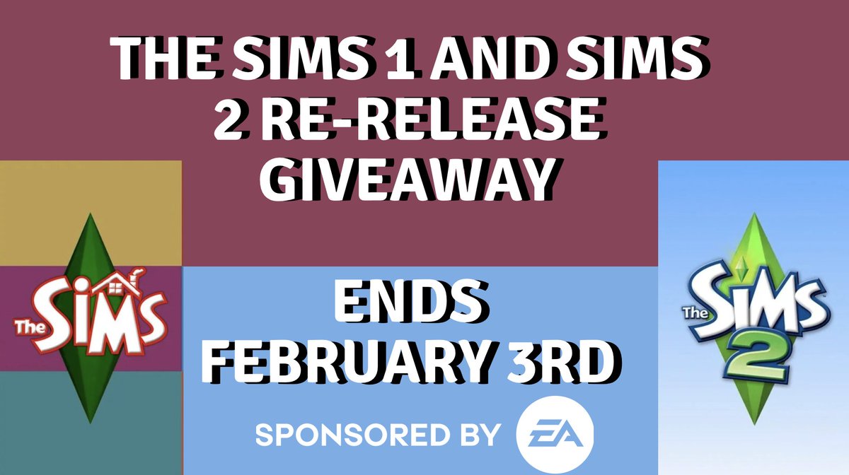 CosmicZephyrus's tweet image. #ad Thanks to the #EACreatorNetwork I am giving away The Sims 1 and The Sims 2 to one lucky winner! 
Giveaway will end February 3rd! 

Rules:
Like and Retweet THIS tweet
Be Kind and Courteous 
Have Fun!

*Any bad behavior will result in permanent blacklisting in future giveaways*