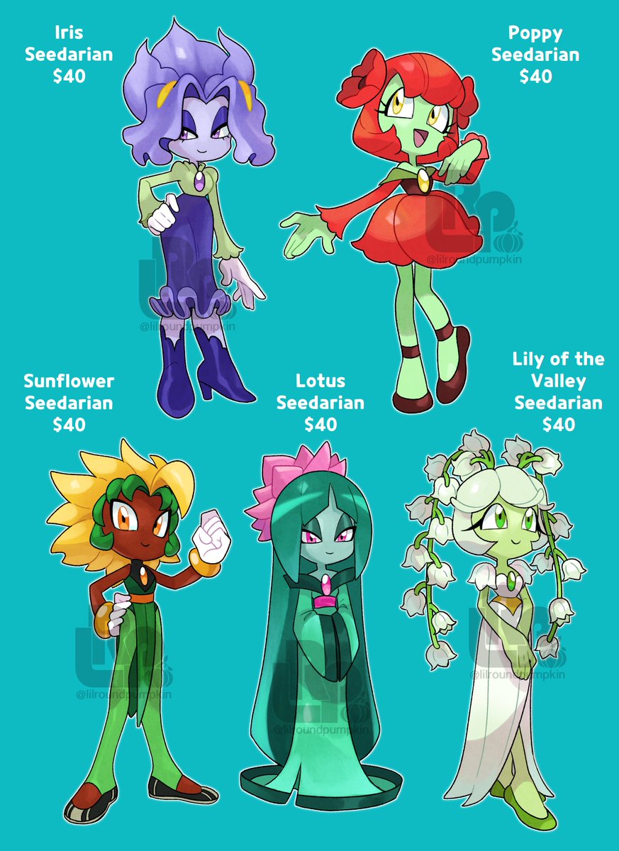 Lilroundpumpkin's tweet photo. I really like designing Seedarians so I made some adopts! DM me if you're interested! First come first serve!
#SonicTheHedgehog #Seedarians #Adopts https://t.co/7W4CRPwT8u