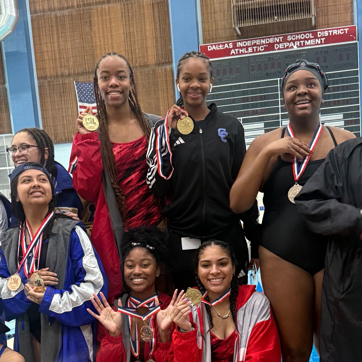 Dallas ISD (@dallasschools) on Twitter photo 🏊🏽💪🏾 Making HER-story!
The
<a href="/DWCarterHS/">Dallas Carter High School</a> girls’ swim team won their first-ever District 6-4A Championship in school history!
Help us wish these history-making champions good luck as they continue their journey to regionals today!👏🏾 🏊🏽💪🏾 Making HER-story!
The
<a href="/DWCarterHS/">Dallas Carter High School</a> girls’ swim team won their first-ever District 6-4A Championship in school history!
Help us wish these history-making champions good luck as they continue their journey to regionals today!👏🏾