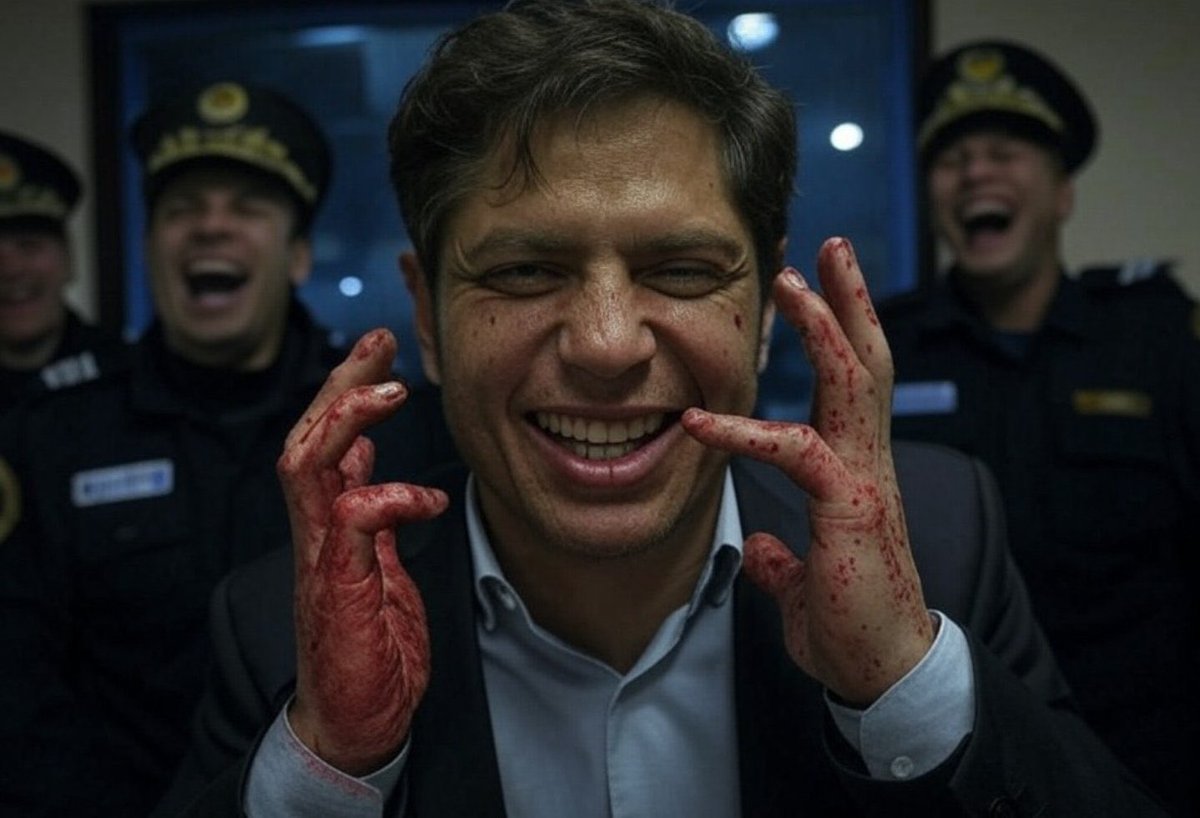 ElTrumpista's tweet photo. KICILLOF DECIME QUE SE SIENTE TENER LAS MANOS MANCHADAS DE SANGRE DE TODOS LOS TRABAJADORES QUE MUEREN TODOS LOS DÍAS POR TU INOPERANCIA — o complicidad.

#KicillofAsesino https://t.co/oZZIO6zjfu