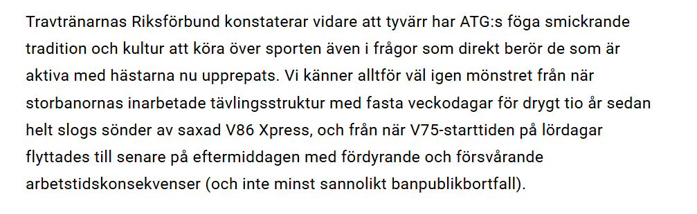 Två bra exempel från det öppna brevet som belyser beslut som kraftigt försvårat sportens överlevnad.