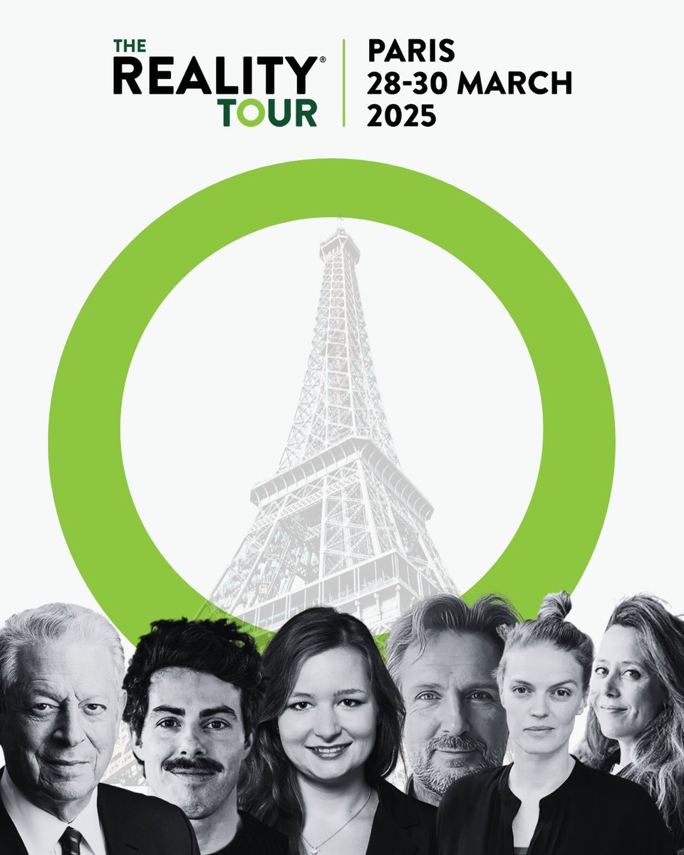 The reality is, you should get ready to attend our training in Paris on 28-30 March! 

You will also have the chance to join the Climate Reality Leadership Corps. 

Deadline to sign up is TODAY; don’t miss your chance to join us! bit.ly/4haDksj