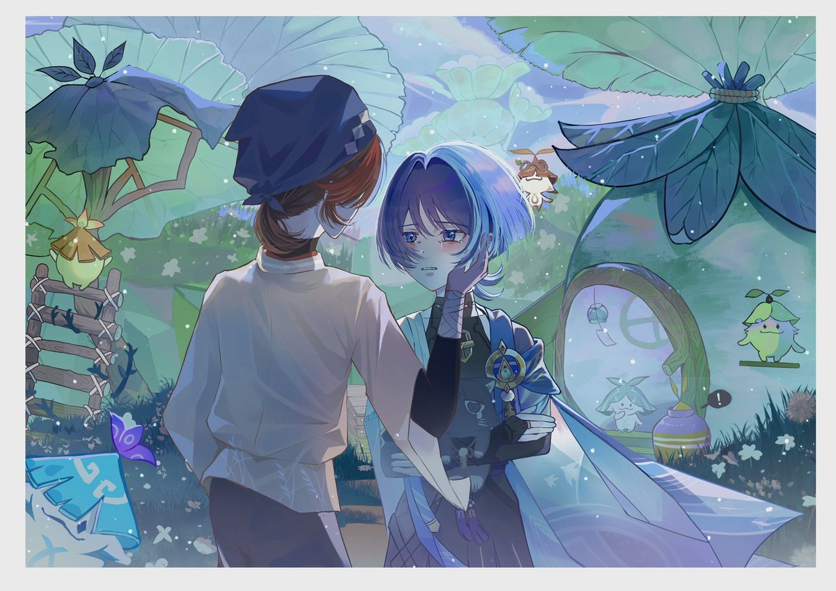 Milubiuu's tweet photo. 跨越時間的重逢 Reunion across time
#原神 #genshinimpact #illustration #插畫 #scaramouche #散兵 #流浪者 #wanderer #niwa https://t.co/pHPUN8AZbh