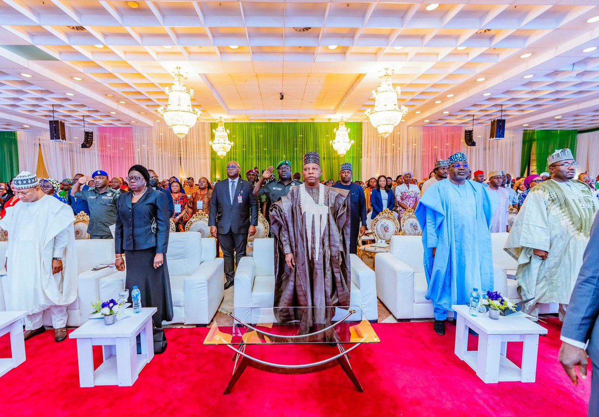 KemPatriot's tweet photo. STATE HOUSE PRESS RELEASE
Women Will Lead Africa’s $29trn Economic Ambition, Says VP Shettima
** Launches project #SheIsIncluded to bridge gender gaps in finance, economy
In a move to advance gender equality and women’s economic empowerment, Vice President Kashim Shettima @officialSKSM
@KashimSM
has declared that women will be at the forefront of Africa’s projected $29 trillion economic transformation.
He expressed strong conviction that gender inclusion is not merely a rhetorical commitment but a cornerstone of Nigeria’s national development agenda.
Senator Shettima stated this on Thursday in Abuja when he declared open the 2025 Gender Inclusion Conference and launched Project #SheIsIncluded to bridge gender gaps in finance and the broader economy.
The conference with the theme, “Breaking Barriers, Building Resilience for Sustainable Women’s Economic and Financial Inclusion,” builds on the 2024 Aso Accord for Economic and Financial Inclusion and underscores Nigeria’s commitment to achieving Sustainable Development Goal 5: gender equality and the empowerment of all women and girls.
“We cannot build the Nigeria or Africa we envision without fully integrating women into our economic systems. Women are not just participants in our economy; they are leaders, innovators, and the bedrock of sustainable development,” the Vice President stated.
According to VP Shettima, Project #SheIsIncluded is built on four key pillars of education and financial literacy, maternal healthcare, gender-sensitive policies and programmes, and expanded economic opportunities for women.
He also announced that the initiative will reach all 774 local government areas across Nigeria to ensure that no woman is left behind.
“Our commitment to gender inclusion is not a cosmetic performance to placate the sensibilities of progressives; it is a fundamental pillar of our national development agenda. We are not just assuring the women of Nigeria of their place in our collective journey—we are creating the pathways for them to lead the charge,” VP Shettima said.
He explained that the project “is not just about meeting quotas—it is about unlocking the full potential of our people to drive the broader economic goals of His Excellency, President Bola Ahmed Tinubu’s administration.”
The Vice President noted that the initiative will be spearheaded by the Presidential Committee on Economic and Financial Inclusion in partnership with the Ministry of Women Affairs.
“To build an inclusive economic ecosystem where all Nigerians, regardless of gender, can contribute and benefit, we must redouble our efforts and align with global best practices. We must be relentless in our pursuit of Sustainable Development Goal 5—achieving gender equality and empowering all women and girls,” he affirmed.
He emphasised that the two-day conference is more than just a forum for discussion as it is an avenue for serious reflection and practical strategising on how to build an inclusive nation. He urged both public and private sector stakeholders to take the opportunity to outline actionable steps towards active participation in the gender inclusion agenda.
“I look forward to the recommendations that will emerge from this conference, knowing that they will shape the future of gender inclusion in Nigeria,” VP Shettima added.
In her remarks, the Chief Justice of Nigeria, Justice Kudirat Kekere- Ekun, said the conference was an important milestone in the collective effort to outline ways of breaking barriers to empowering women and promoting inclusion.
She said gender inclusion was a key enabler of sustainable development and central to addressing poverty and fostering economic growth, noting that it should translate into financial independence, wealth creation, and leadership development for women across different sectors.
#KemKem
