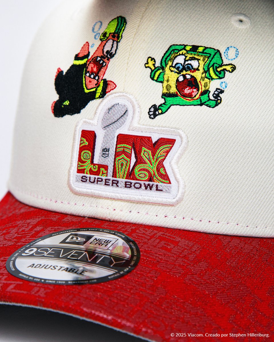 NewEraMx's tweet photo. Bob Esponja x @nflmx x @NewEraMx 🏈
¡Vive en una piña debajo del mar! 🍍 La esencia del Fondo de Bikini llega al Super Bowl con una colección llena de estilo. 🌊
Descubre estas piezas limitadas en exclusiva en: https://t.co/d9uGAcv6B3 y New Era App.
#NewEraMéxico #Bob25 https://t.co/oINwKemTOU