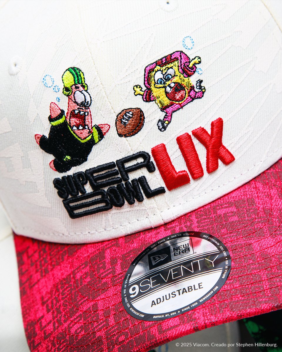 NewEraMx's tweet photo. Bob Esponja x @nflmx x @NewEraMx 🏈
¡Vive en una piña debajo del mar! 🍍 La esencia del Fondo de Bikini llega al Super Bowl con una colección llena de estilo. 🌊
Descubre estas piezas limitadas en exclusiva en: https://t.co/d9uGAcv6B3 y New Era App.
#NewEraMéxico #Bob25 https://t.co/oINwKemTOU