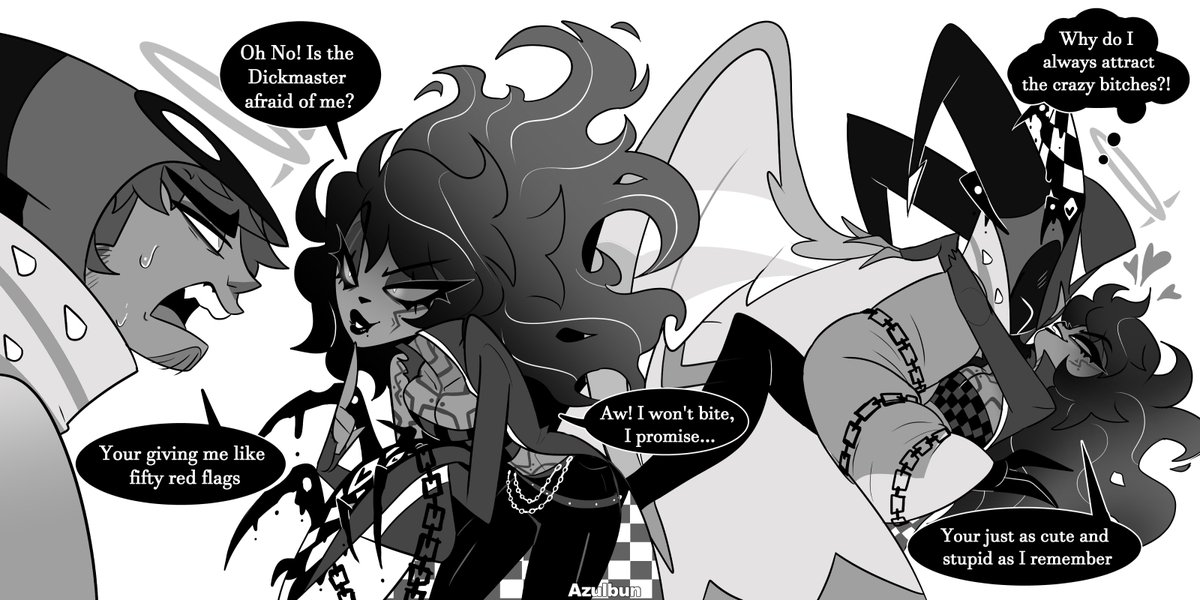 AzulBun's tweet photo. Hazbin Hotel Sketch Page Commission for Lee Harkwin on my kofi  #EvilGuitar #HazbinHotel https://t.co/MPxF57wAaw
