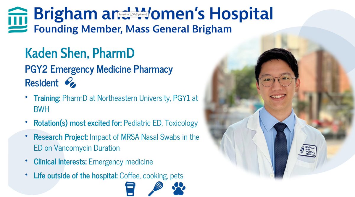 Meet Kaden, one of our wonderful PGY2 EM residents. Kaden recently finished a rotation with Boston Children's Hospital, where he gained experience in their ED and PICU. He is now on a toxicology rotation and looking forward to more EM learning! #PharmRes #TwitteRx