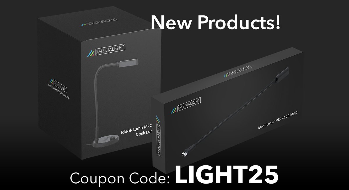 🚨 The new and improved MK2 V2 version of the MediaLight Desk Lamp and the all-new DIT Lamp are here!

🔥 For a limited time, get 25% off with code LIGHT25! 🔥

🛒 Shop now:
💡 Desk Lamp:shopfsi.com/Ideal-Lume-MK2…
💡 DIT Lamp:shopfsi.com/Ideal-Lume-MK2…

Upgrade your lighting today! ✨