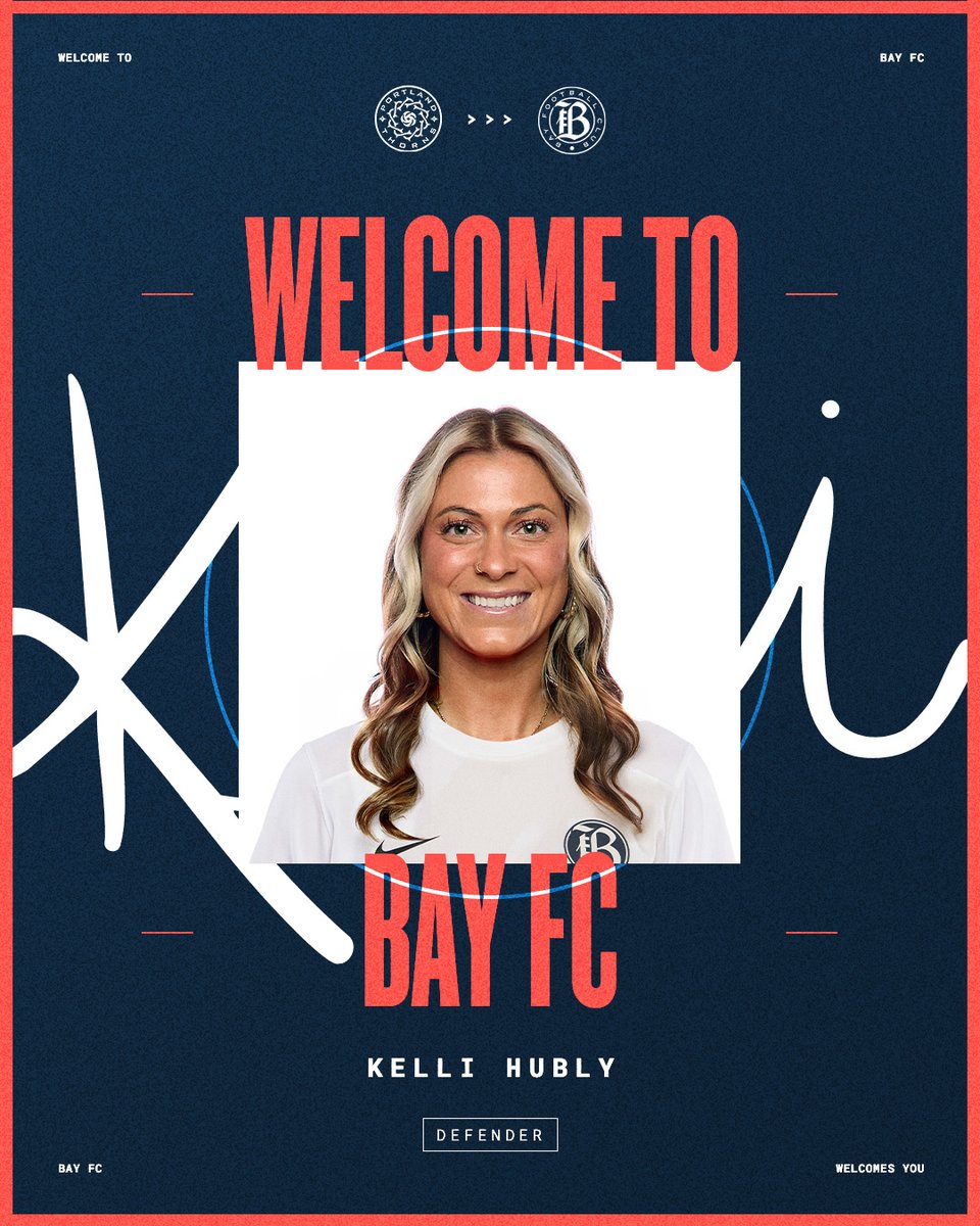 .<a href="/kellihubly/">kel</a> is coming to the Bay! 🥰

#BayFC has signed the two-time NWSL Champion, 2021 NWSL Challenge Cup, and 2021 NWSL Shield defender through 2026.

Read the announcement here: bayfc.com/press-releases…