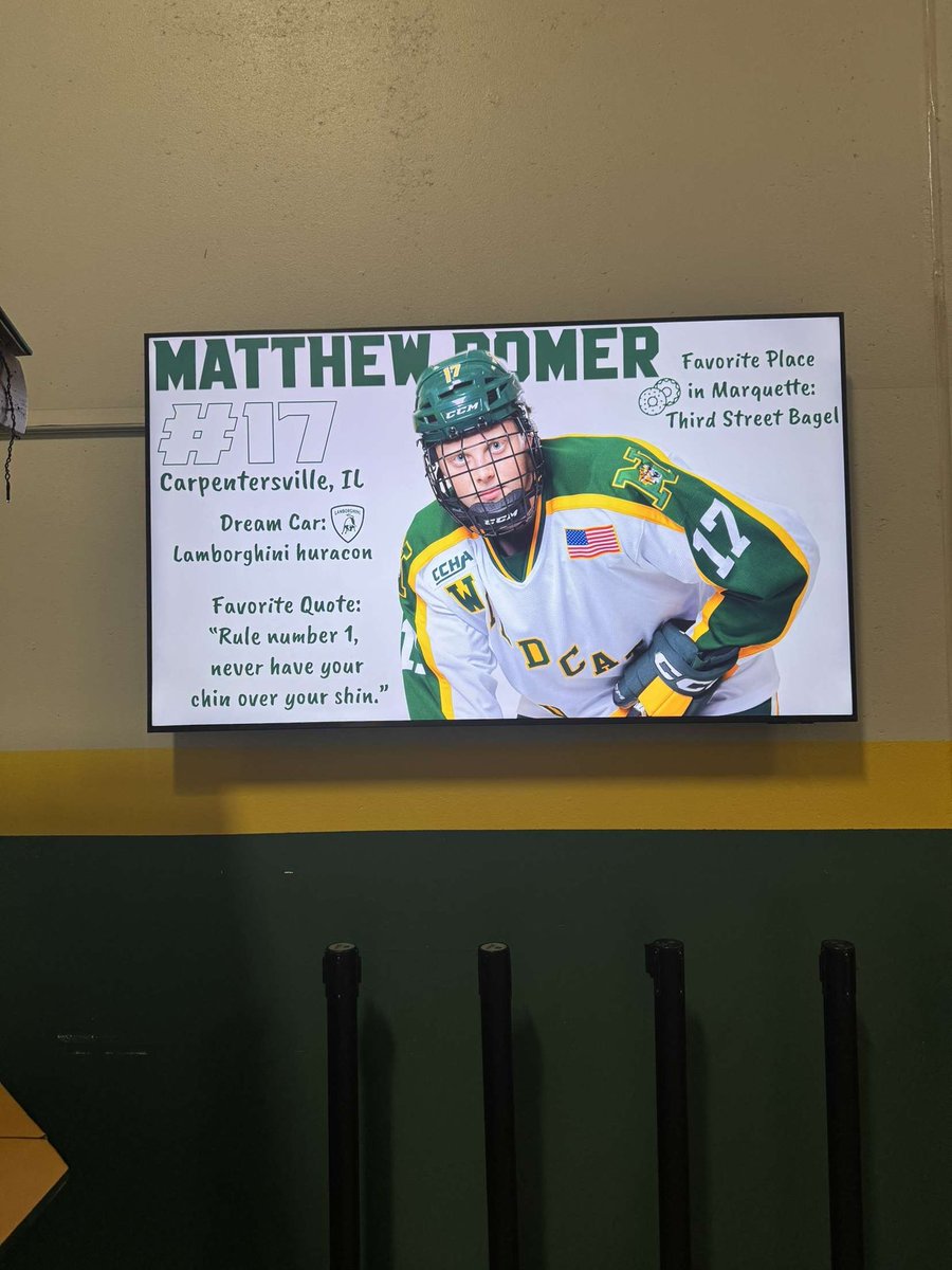 Folks couple clicks for sophomore forward out of  Northern Michigan, student athlete Matthew Romer, the pride of Carpentersville Illinois. He knows better than most.. you never go chin over shin 👍👍📞📞