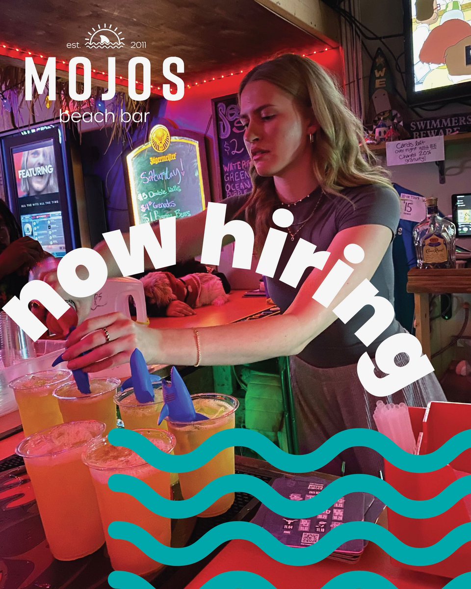 We’re hiring for the door! 

- MUST be 21
- MUST be Friendly
-MUST be able to work Weekends
- MUST Love Mojos

DM us on our socials or give us a call at 785-341-1455 if you’re interested.
