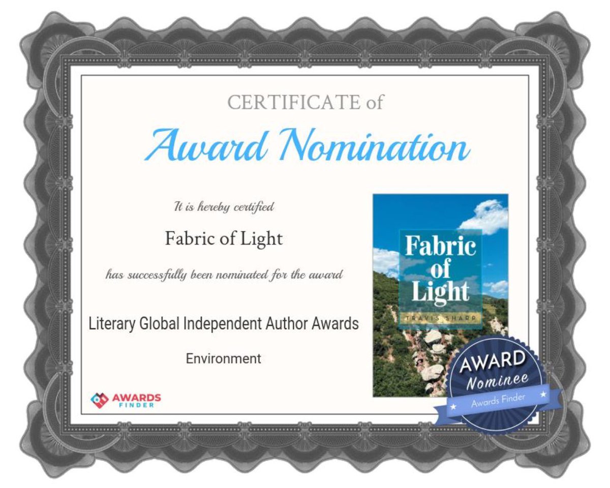 TravisSharp's tweet image. xlibris.com/en/bookstore/b…  #environment #award #nomination #fabricoflight #book