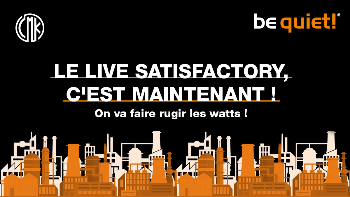 bequietFR's tweet photo. PARTIE 1 du LIVE Satisfactory avec @CaMaKStream ! 🪐
Let’s go ⏯️ https://t.co/27RvxLuPL7
#PowerZone2 https://t.co/lMcGvusgYq