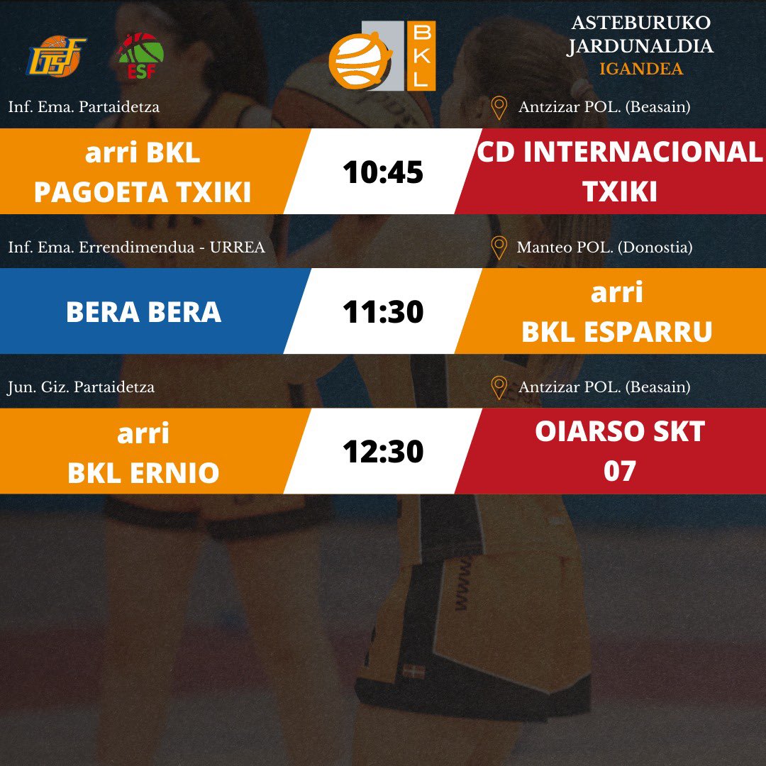 Beste jardunaldi zoragarri baten bila, goazen!😉

A por otra jornada maravillosa, vamos!😉

JO TA KE BKL, AURRERA!🧡