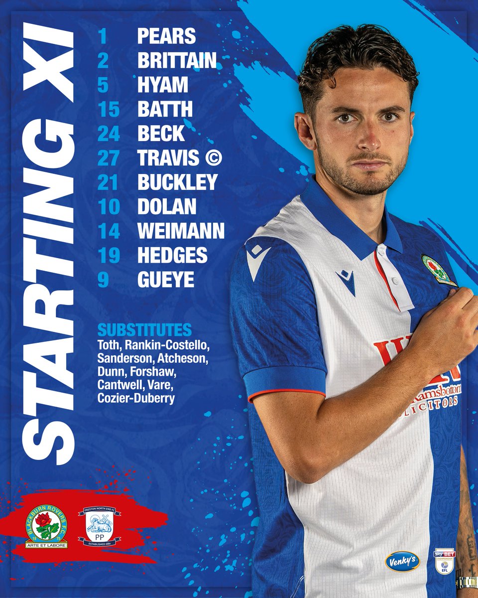 Rovers's tweet photo. 🔢 Tonight's team news!

2⃣ changes
©️ Lewis Travis returns to the starting XI
✅ Owen Beck also starts
🤕 Harry Leonard misses out through injury
🌹 17-year-old Frank Vare in the matchday squad for the first time

#ROVvPNE | #Rovers 🔵⚪️ https://t.co/0DcrvlRTUh