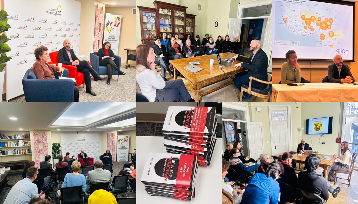 khalidlym's tweet photo. Mes activités de la semaine dernière à NYC: un échange avec @BLukunka @UNmigration à @FordhamNYC ; une intervention à @Columbia_MF avec Madeleine Dobie ; une discussion au siège de l'OIF. Un grand merci à @RotaneKhaled de @RPNY_OIF pour l'organisation des différentes rencontres. https://t.co/tlnV0gkXoH