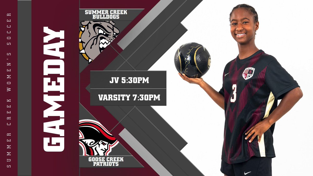 SCWomensSoccer (@scwomenssoccer) on Twitter photo GAMEDAY! Join us tonight at Goose Creek Memorial as SCWS takes on the Patriots. JV at 5:30pm and Varsity at 7:30pm. Come out and support your Lady Bulldogs! #SCWS #StrongerTogether <a href="/HumbleISD_SCHS/">Summer Creek High</a> GAMEDAY! Join us tonight at Goose Creek Memorial as SCWS takes on the Patriots. JV at 5:30pm and Varsity at 7:30pm. Come out and support your Lady Bulldogs! #SCWS #StrongerTogether <a href="/HumbleISD_SCHS/">Summer Creek High</a>