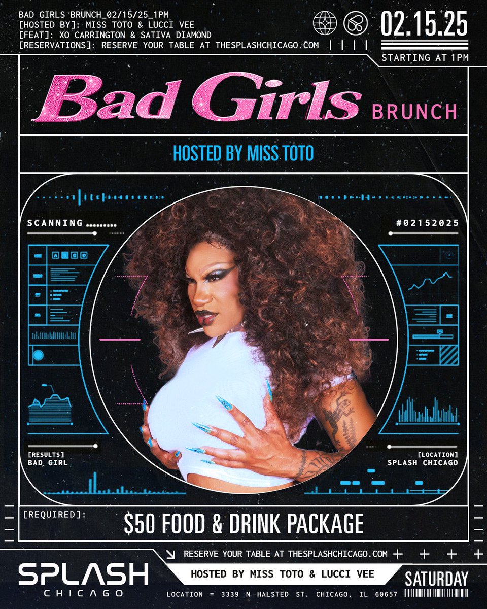 theemisstoto's tweet photo. BAD GIRLS CLUB DRAG BRUNCH FT @LUCCIVEE FROM BGC SEASON 9!!!

get your reservation in NOWWWW

hosted by yours truly &amp; lucci vee
shows by @XoCarrington_ &amp; @sativadiamond 

https://t.co/e91sPMp8eH https://t.co/LzCdsoPXxK