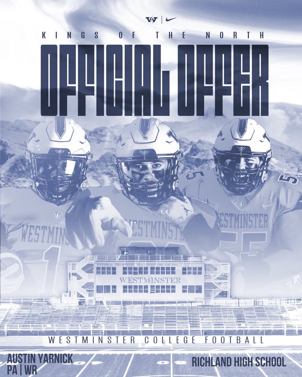 YarnickAustin's tweet photo. Blessed to receive an offer to play football at Westminster @CoachMundis @coachbaileyFB https://t.co/lT8jDSD8t0