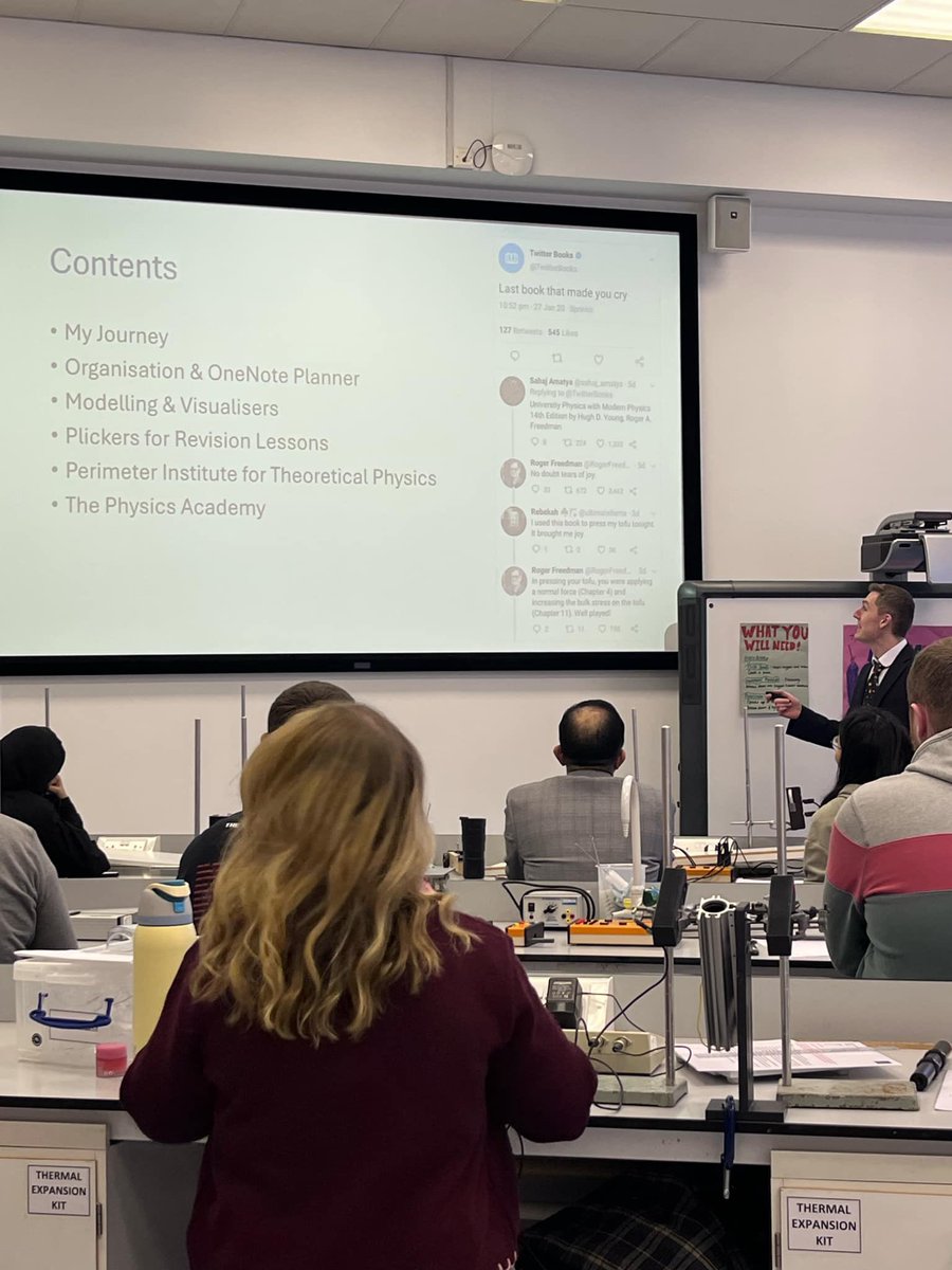 lcmitchell94's tweet photo. Today I was delighted to present to the next generation of Physics teachers from the University of Strathclyde PGDE Physics cohort. The session included talking about my journey as a Physics teacher, how I organise myself using OneNote as a digital planner, the effectiveness of… https://t.co/xZl2oYQWJB