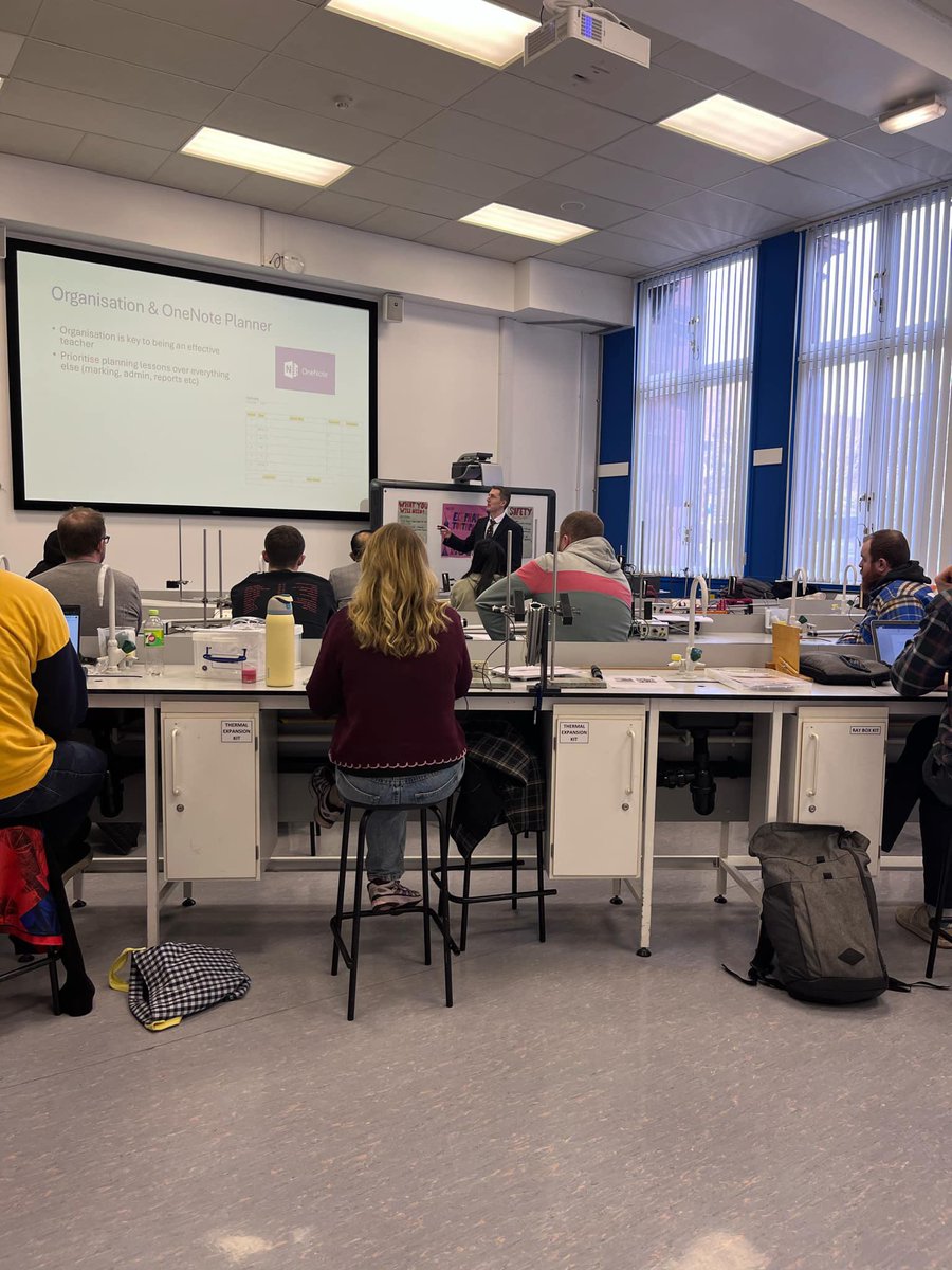 lcmitchell94's tweet photo. Today I was delighted to present to the next generation of Physics teachers from the University of Strathclyde PGDE Physics cohort. The session included talking about my journey as a Physics teacher, how I organise myself using OneNote as a digital planner, the effectiveness of… https://t.co/xZl2oYQWJB