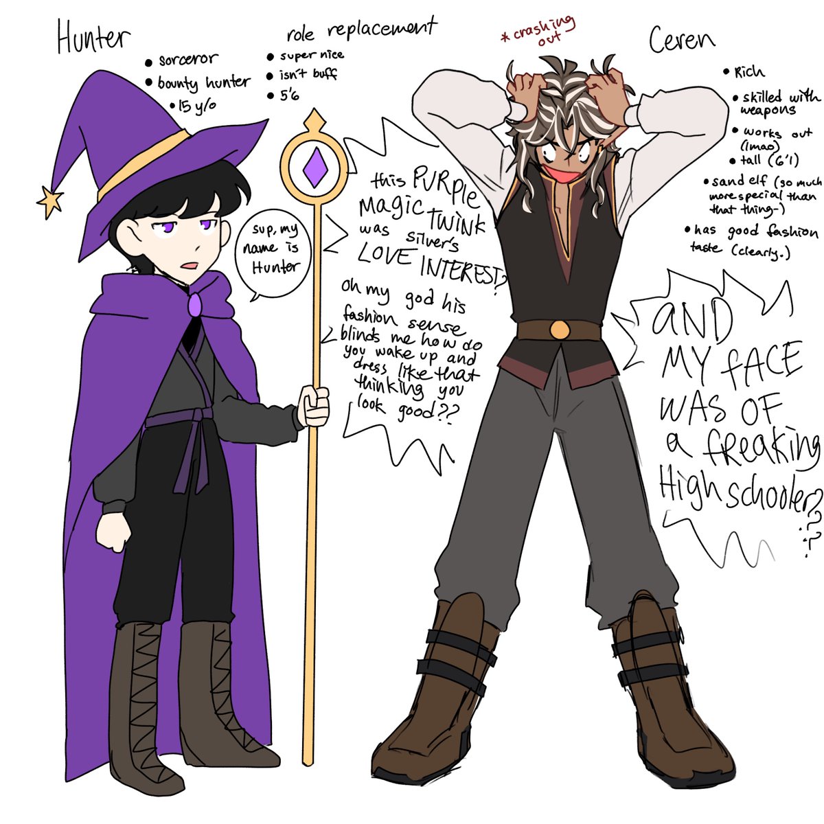 yourlocalchik3n's tweet photo. Silver and Ceren meet their old design/role????
π€―π€―π€―π€―π€―π€― *combusts*
#art #drawing #oc #ocart #redesign #olddesign #silver #ceren #hunter #illustration #procreateart https://t.co/Vosg5FP243