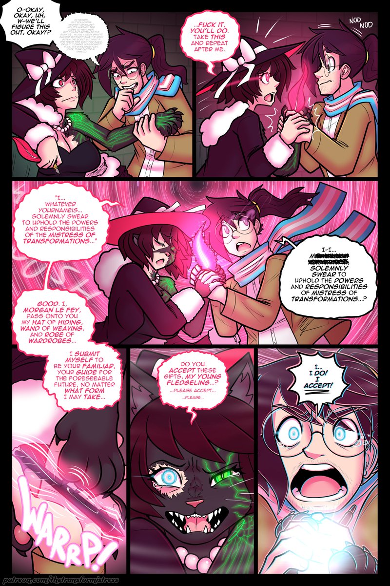 Witchcraft 101 pg 34:

Great powers and even greater responsibilities...

Special Thanks to my Test Readers, and to all of YOU for your support!

Prev: x.com/TheTransformis…

(sorry post was late, but happy to say its cause I just got home from bottom surgery! Thanks again!)