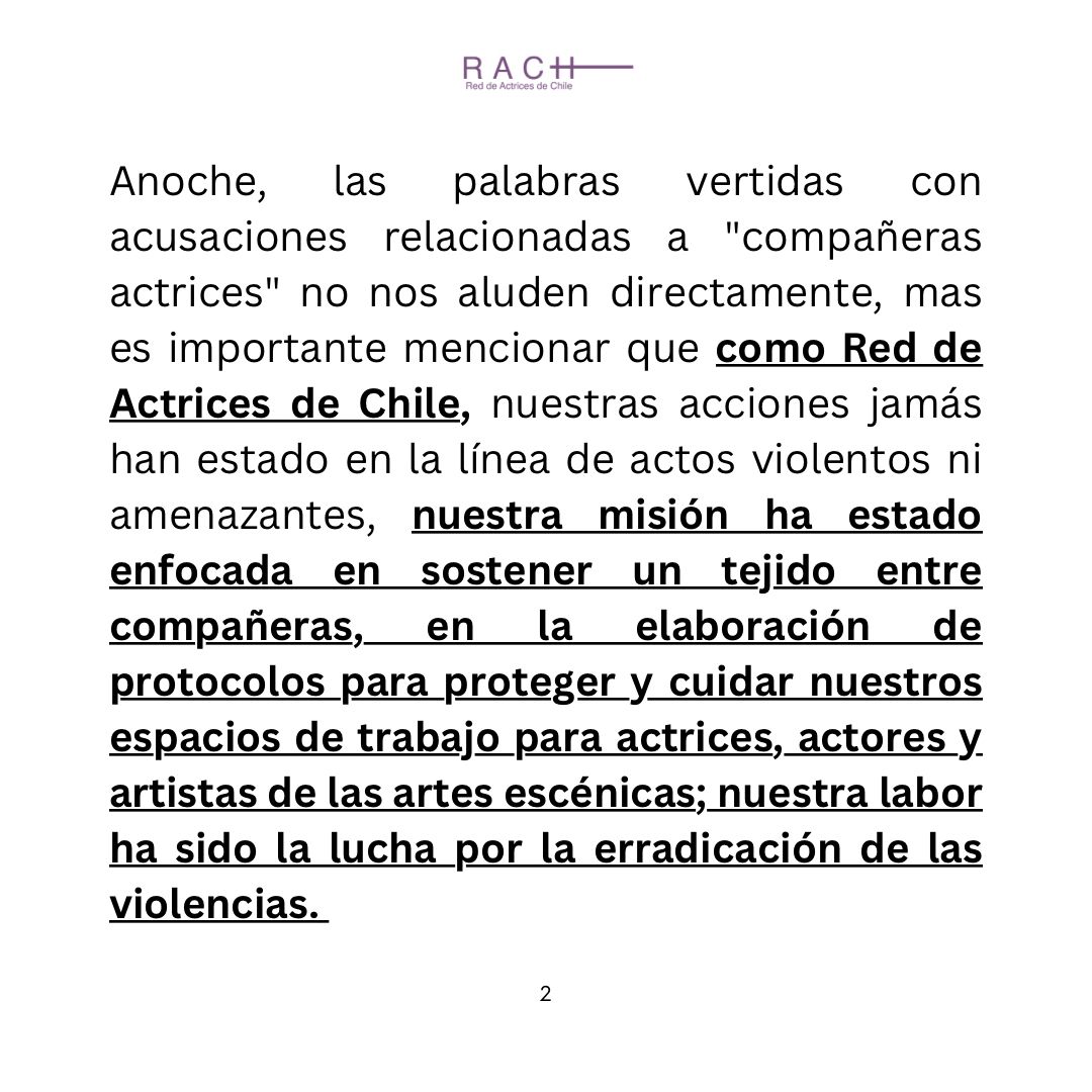 Red Actrices de Chile tweet media