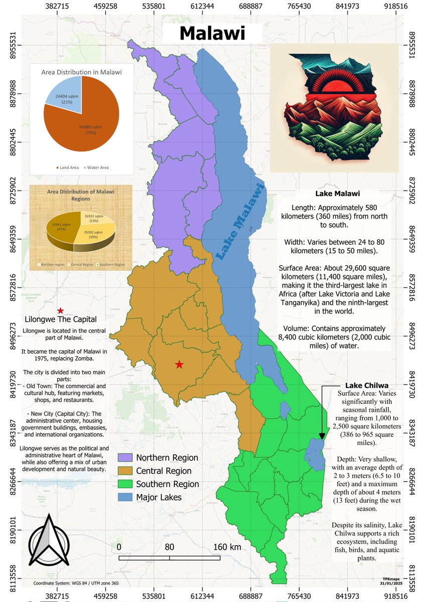Spatial_CEO's tweet photo. We have to know⚠️:
A little Geographical information of Malawi #TPKmaps #wehavetoknow https://t.co/BDURJ4dQoF