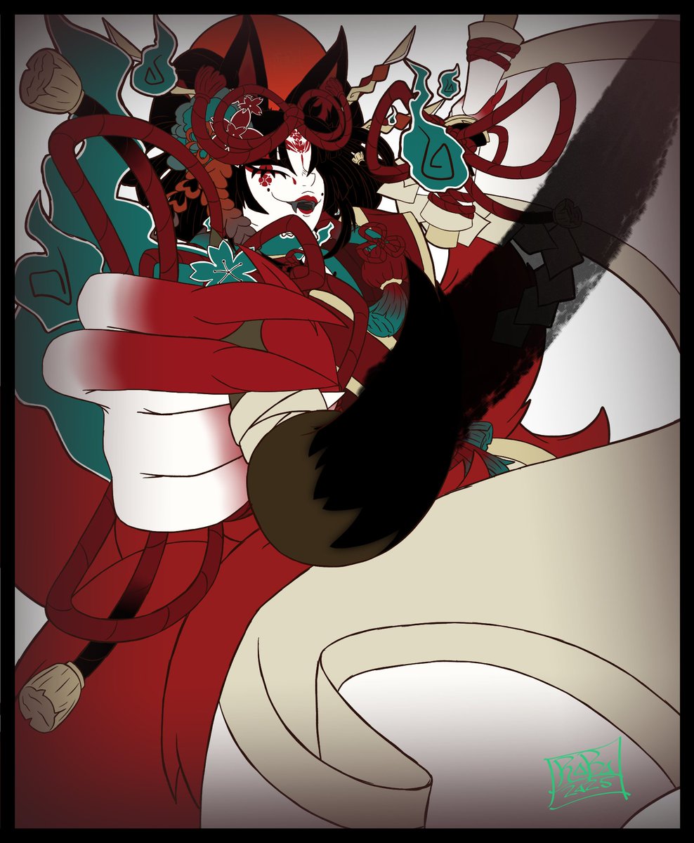 Was scrollin' and saw <a href="/foxisdrawing/">FoxisDrawing ♥️vtuber commissions open</a> Vtuber model a while ago. Thought she was so cool and I had ta draw her, hope I did her justice!! :3

#vtuberfanart #envtuber