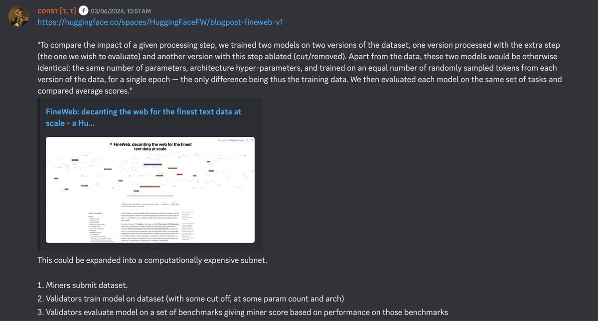 In June 2024, <a href="/const_reborn/">const</a> talked about an idea… 6 months later it’s called: 

💠 FinesτDaτa - Subnet 63 💠

$TAO
