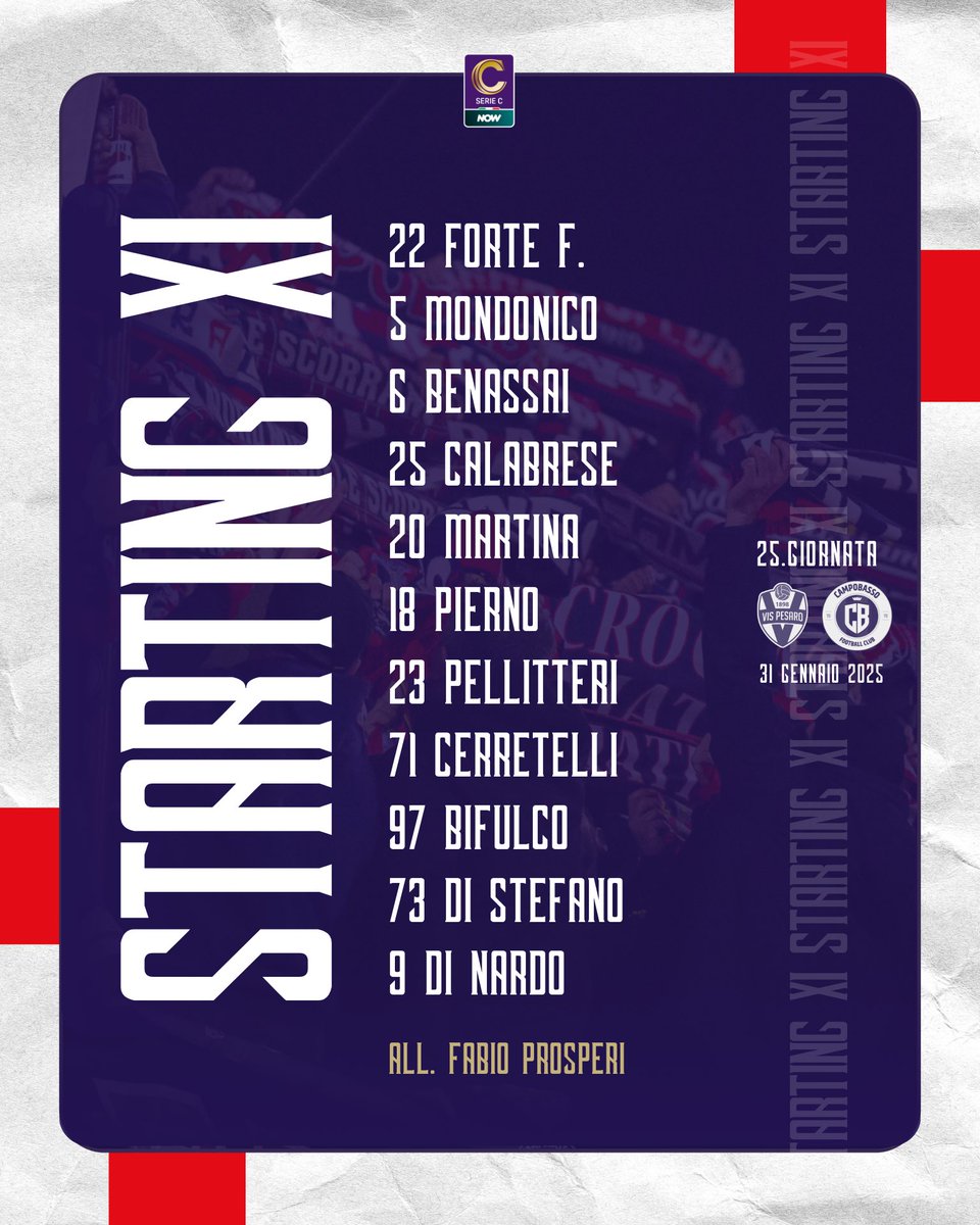 Campobasso1919's tweet photo. 🔴🔵STARTIN XI
Partiamo così, dai Lupo!
#VISCAM https://t.co/CWtKiWEGab