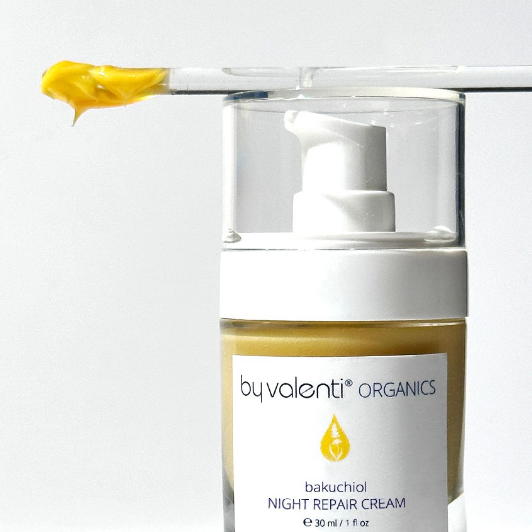 Your ally: Award-winning Bakuchiol Night Repair Cream.

Featuring 1% Bakuchiol, 0.3% Retinol (Retinyl Palmitate), Hyaluronic Acid and Lacto Ceramides, in an exquisite revolutionary barrier cream formula filled with skin loving natural ingredients.

20% OFF with code VALENTINES25