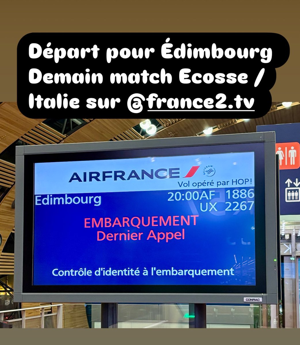 À Édimbourg pour commenter le match Ecosse / Italie sur France 2 #tournoides6nations #rugby