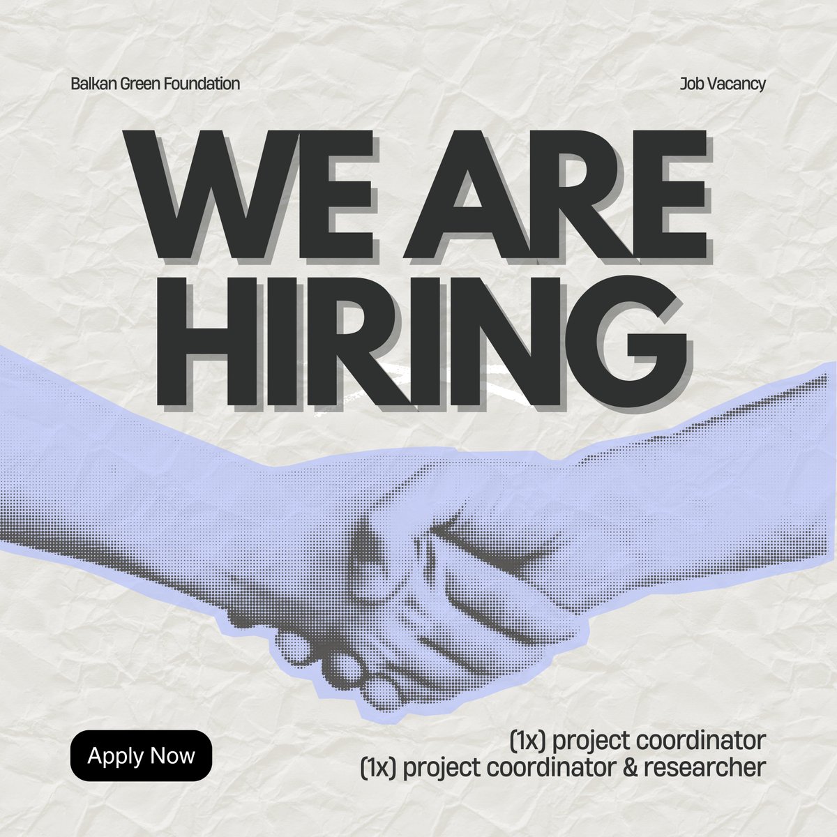 #BGF is looking for  professionals to join our team and drive sustainable development in Kosovo &amp; the region! 

 Project Coordinator: bit.ly/42CZHCf
Project Coordinator &amp; Researcher: bit.ly/40IgtNN

Location: Pristina, Kosovo
Deadline: February 18, 2025