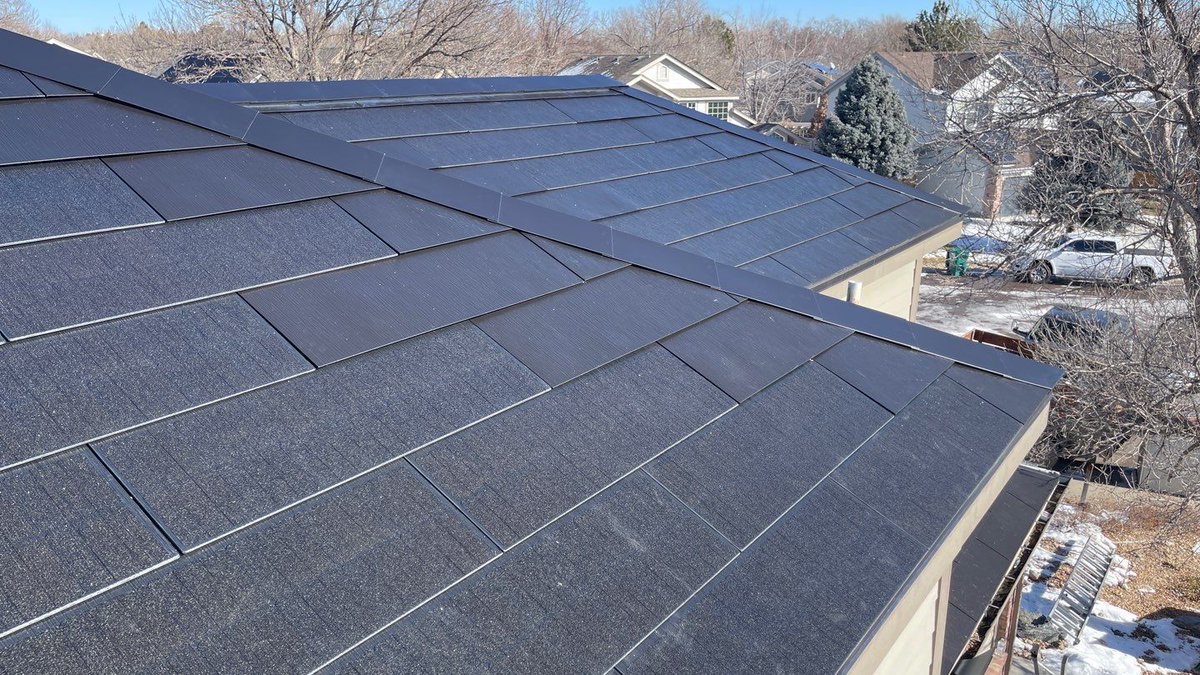 Here's a new Solar Roof we just finished installing in Arvada, CO!  Next week, our Midwest Solar Roof install team is onto a beautiful home in Topeka, KS. There's a lot more Solar Roof coming in 2025! <a href="/teslaenergy/">Tesla Energy</a> #arvadacolorado #solarenergy #solarpanels #futureroofing