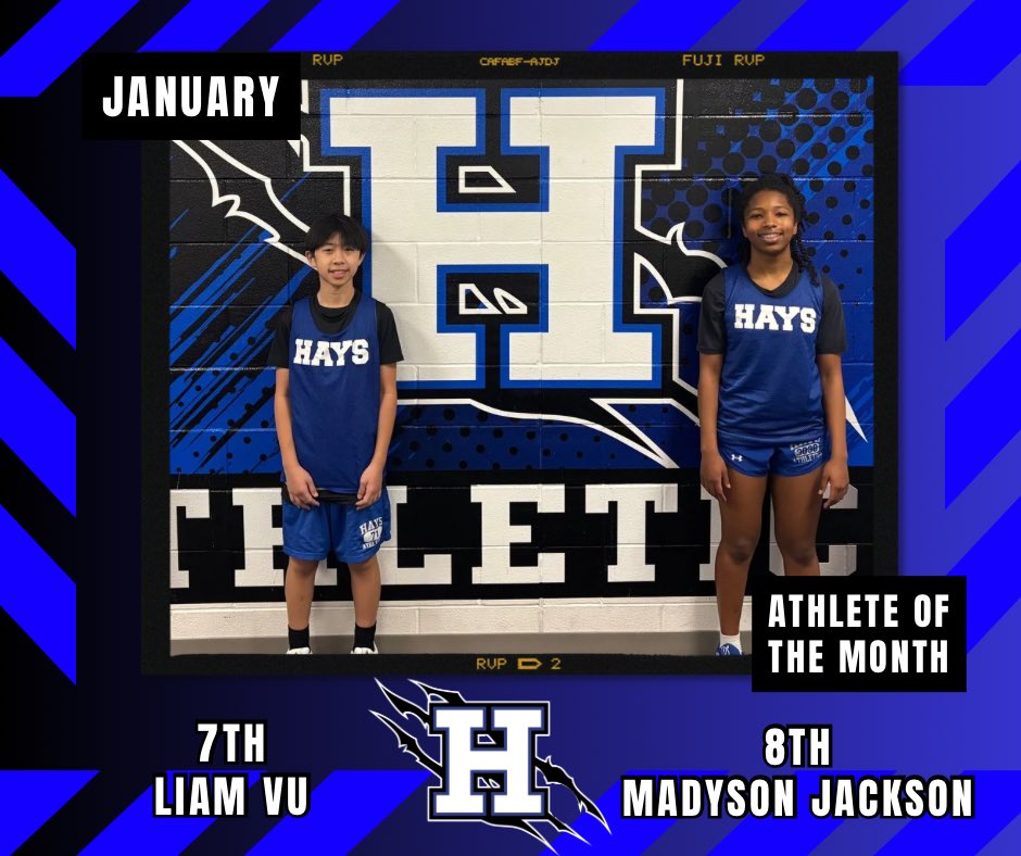 Hays_Athletics's tweet photo. Please join us in congratulating our January Athletes of the Month! These outstanding athletes were selected for their dedication to our athletic vision, not only excelling in their sports but also striving for excellence as students. #ProsperProud #RealHawk https://t.co/7vfkeJPcfl
