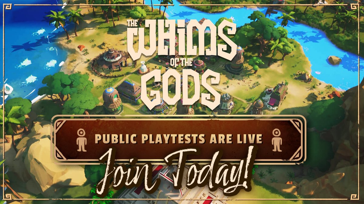 The second public playtests of The Whims of the Gods are #live If you want to play before its release, click the link below and find out how to do it! 🎮

➡️ store.steampowered.com/news/app/26423…

#Steam #GamingCommunity #indiegame