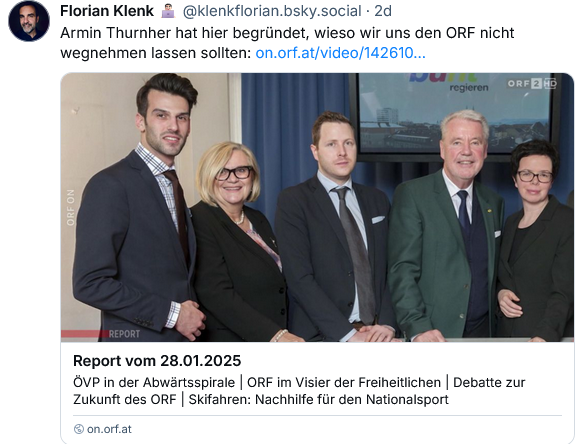 Der orf ist also Eigentum der Salonlinken.