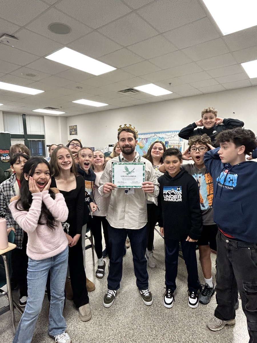 Congratulations to our February Teacher of the Month….Mr. Sample!