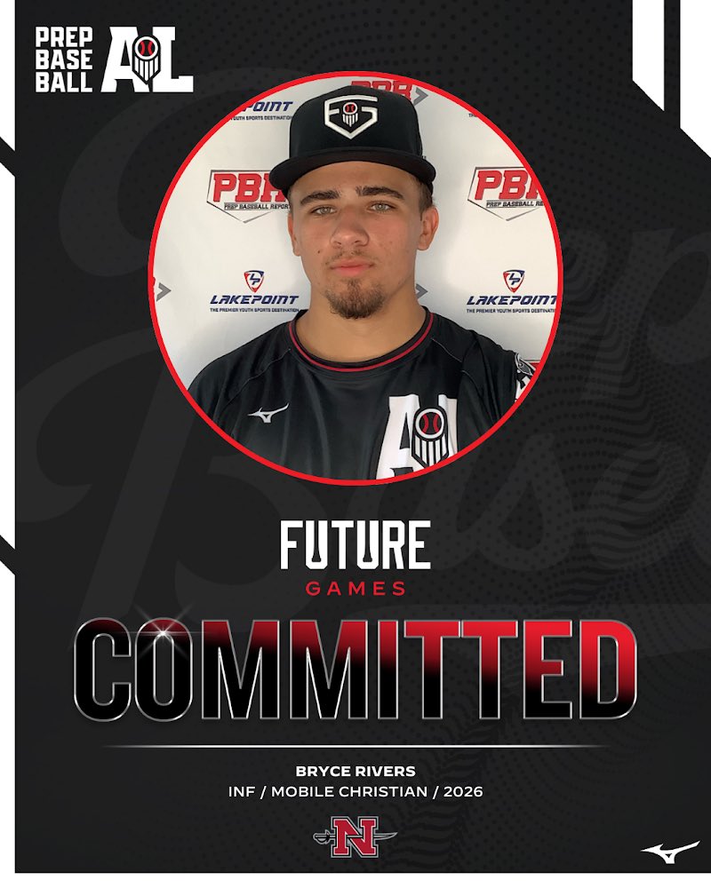 Prep Baseball Alabama (@prepbaseballal) on Twitter photo ‘26 INF Bryce Rivers (@BryceRivers21; @MCS_Leopards) has committed to <a href="/Nicholls_BSB/">Nicholls Baseball</a>.
+ The seventh #TeamAlabama member to commit from the #PBFG24.
📋 2026 BOARD: tinyurl.com/52s8t5n7
👤 PROFILE: tinyurl.com/mryvwd4w ‘26 INF Bryce Rivers (@BryceRivers21; @MCS_Leopards) has committed to <a href="/Nicholls_BSB/">Nicholls Baseball</a>.
+ The seventh #TeamAlabama member to commit from the #PBFG24.
📋 2026 BOARD: tinyurl.com/52s8t5n7
👤 PROFILE: tinyurl.com/mryvwd4w