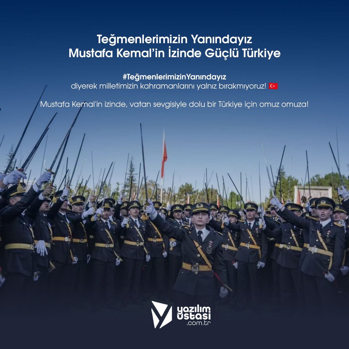 #TeğmenlerimizinYanındayız diyerek milletimizin kahramanlarını yalnız bırakmıyoruz! 🇹🇷
Mustafa Kemal'in izinde, vatan sevgisiyle dolu bir Türkiye için omuz omuza!
#VatanYahutSilivri #TSKOnurumuzdur