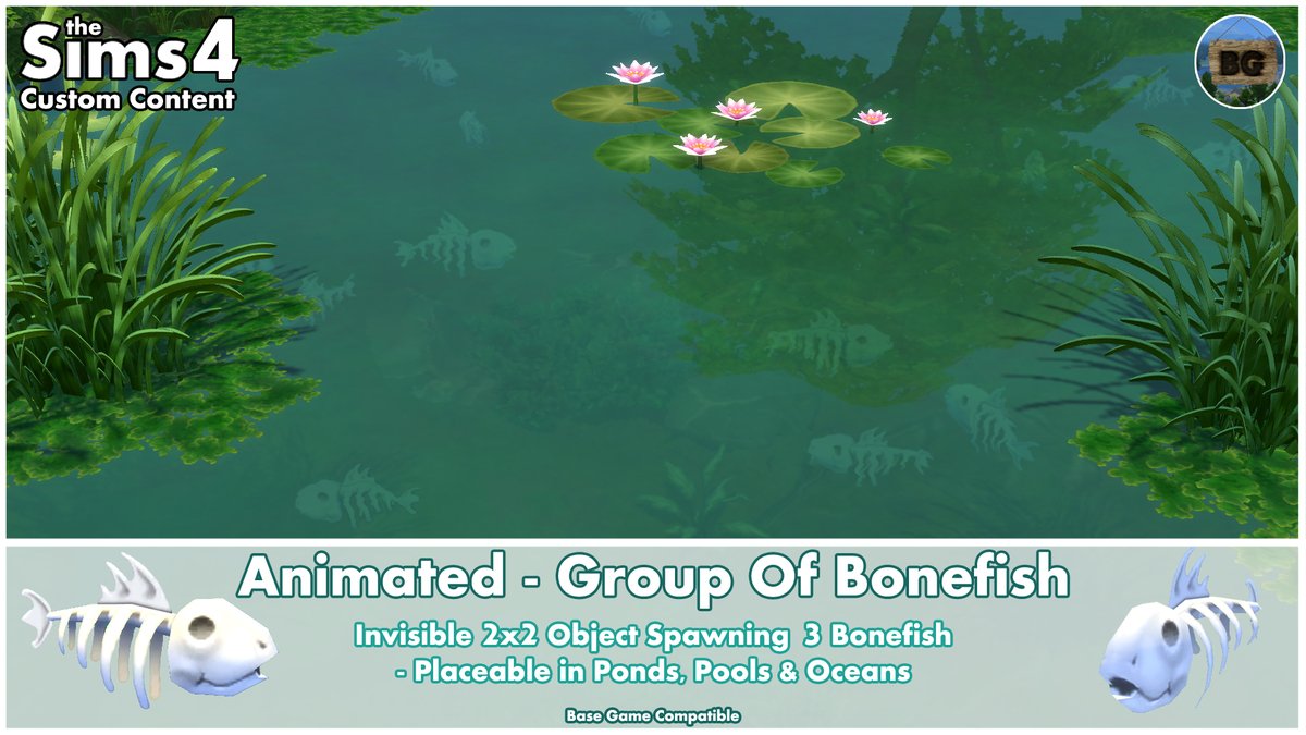 🎉New mod: Animated - Group of Bonefish🎉
Saw the group of Bonefish in Baleful Bog (L&amp;D EP)? Place them in your own ponds now!
For more info, take a look at the CurseForge project page.
🔽curseforge.com/sims4/build-bu…

#TheSims4 #Sims4 #TheSims4Mods #TheSims4CustomContent #TheSims4CC