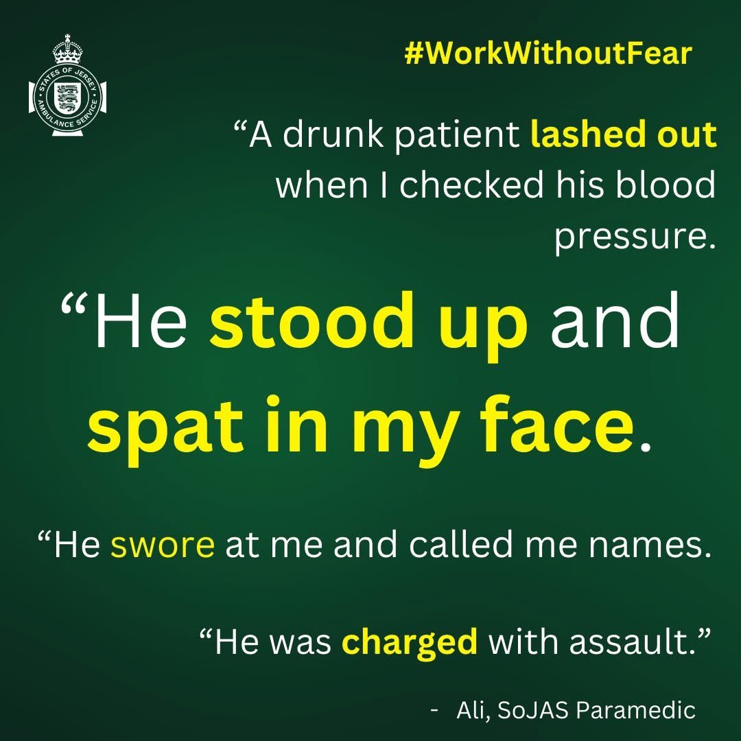JsyAmbulance's tweet image. Our colleagues deserve to come to work each day without fearing for their safety. 

Here's a reminder of just a handful of the incidents we've faced while trying to care for our patients.

If you need our assistance, remember #respectsaveslives 

#workwithoutfear