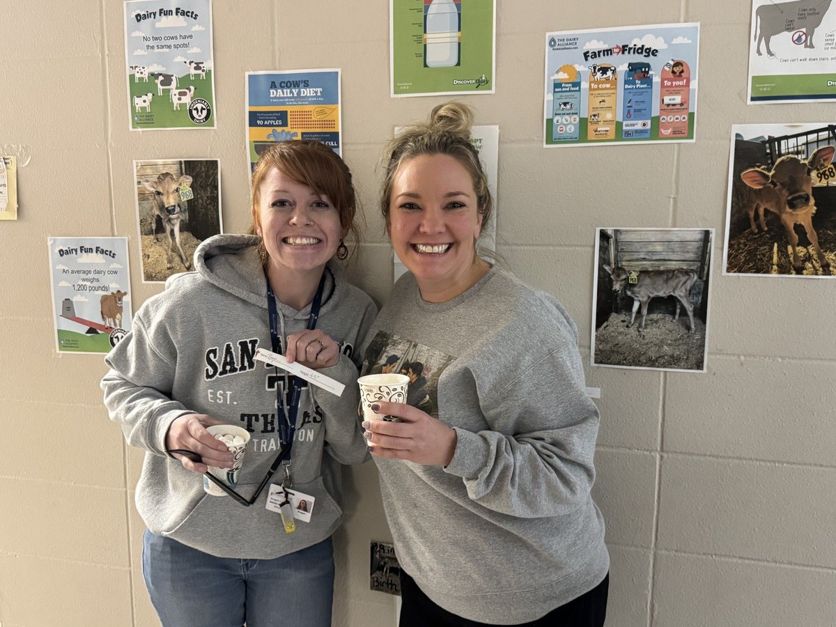 Benschool's tweet photo. Our FA3 class adopted a calf, Bea, at Long Green Farms, Maryland, via Discover Dairy. To celebrate National Hot Chocolate Day, we learned about the milk journey from farm to store and enjoyed hot chocolate made with real milk to promote healthy consumption. https://t.co/7PCijy5z4g