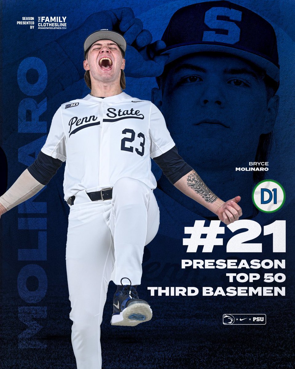 Penn State Baseball (@pennstatebase) on Twitter photo Big year ahead for Bryce! Heโs 21st among 3rd basemen in <a href="/d1baseball/">D1Baseball</a> preseason rankings!
#WeAre Big year ahead for Bryce! Heโs 21st among 3rd basemen in <a href="/d1baseball/">D1Baseball</a> preseason rankings!
#WeAre