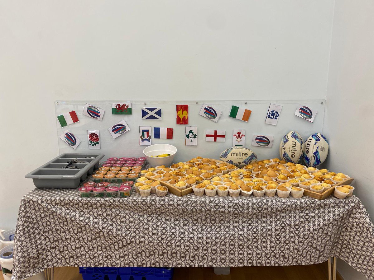 CWPAcademy's tweet image. Kickstarting the Six Nations with a sweet treat lineup at school today! 🏉🍰 Who's ready for some rugby? #SixNations #SweetStart #RugbyFeast